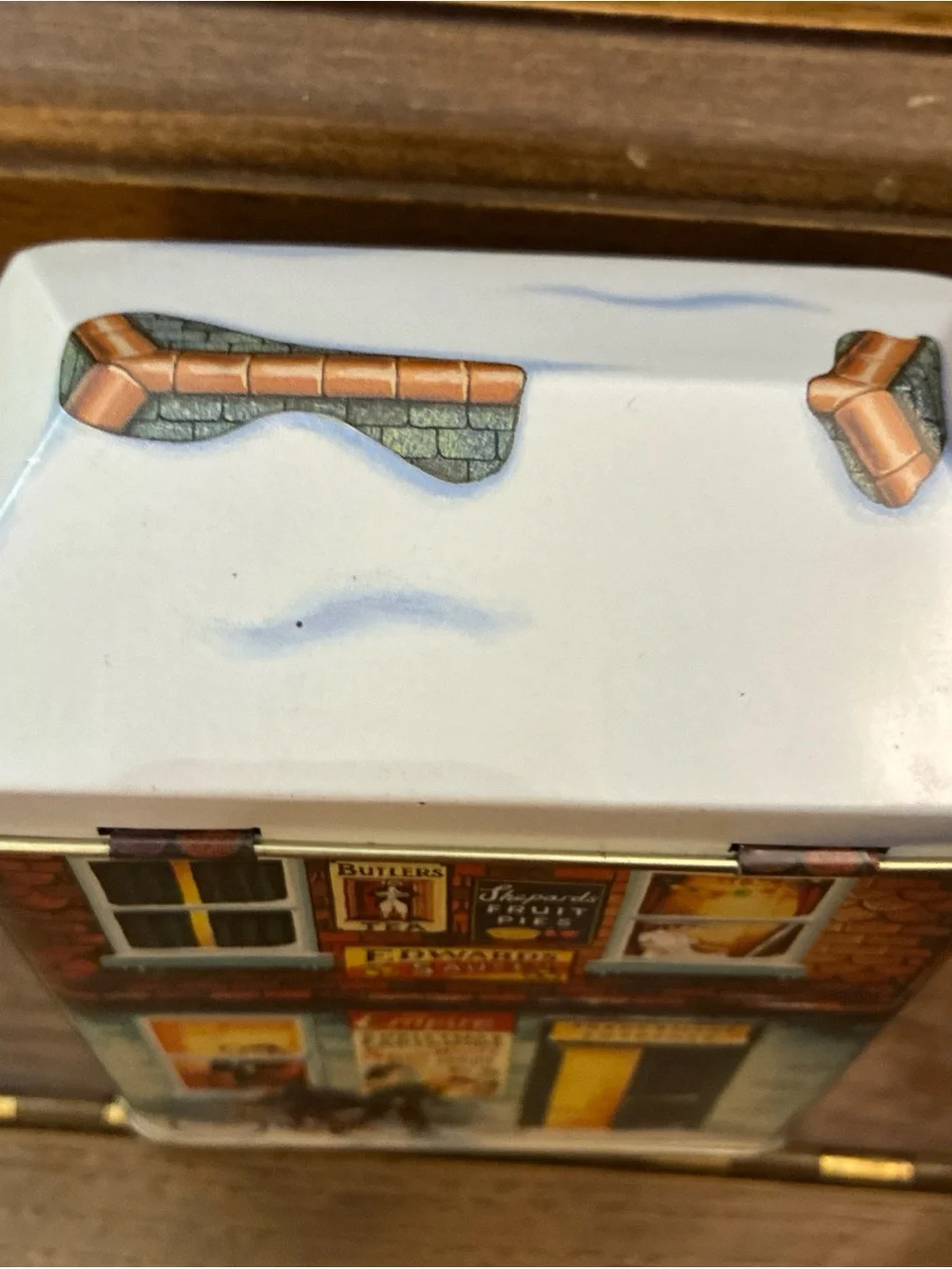 Vintage 1995 Silver Crane Company Quality Goods Collectible Holiday Winter Tin